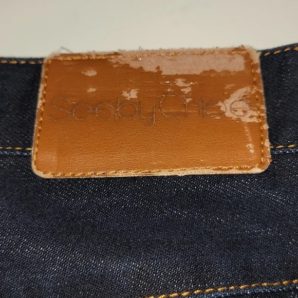 SEE BY CHLOE Dark Blue Denim Skirt US 8 Made In Italy GUC - Picture 16 of 16